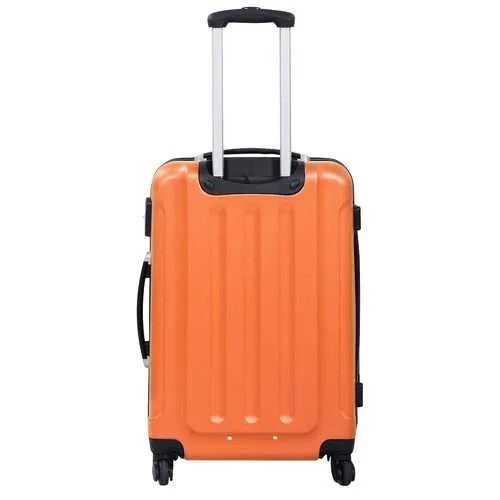 3 Pcs GLOBALWAY Luggage Trolley Case Set Orange