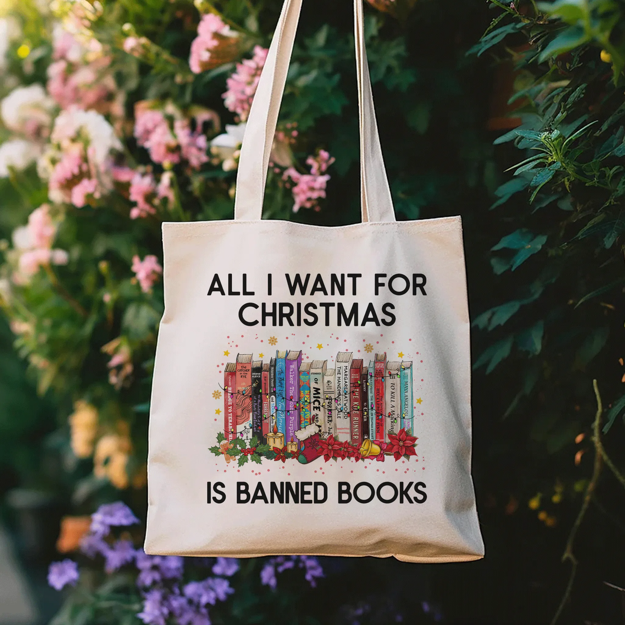 All I Want For Christmas Is Banned Books Book Lovers Gift TBW265