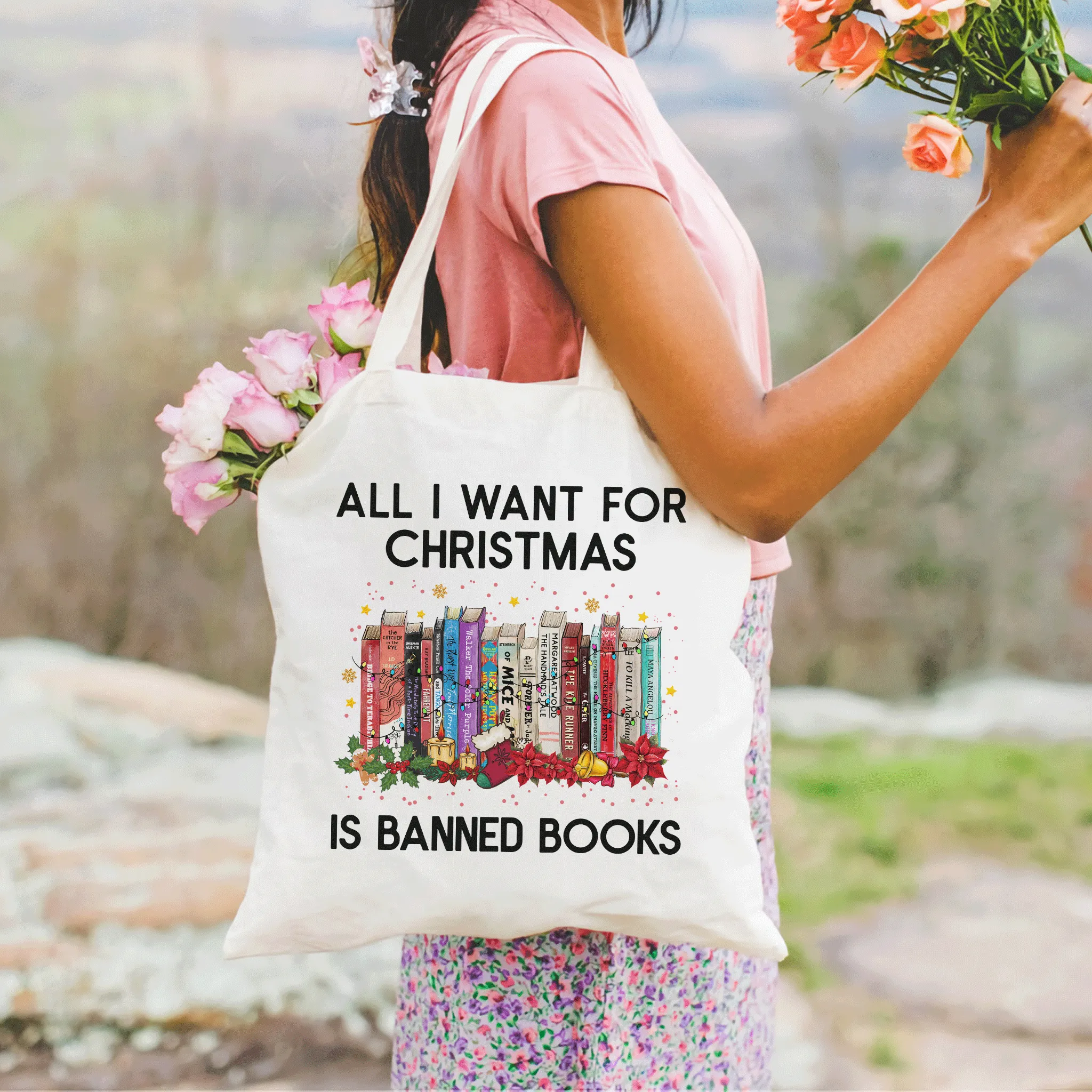 All I Want For Christmas Is Banned Books Book Lovers Gift TBW265