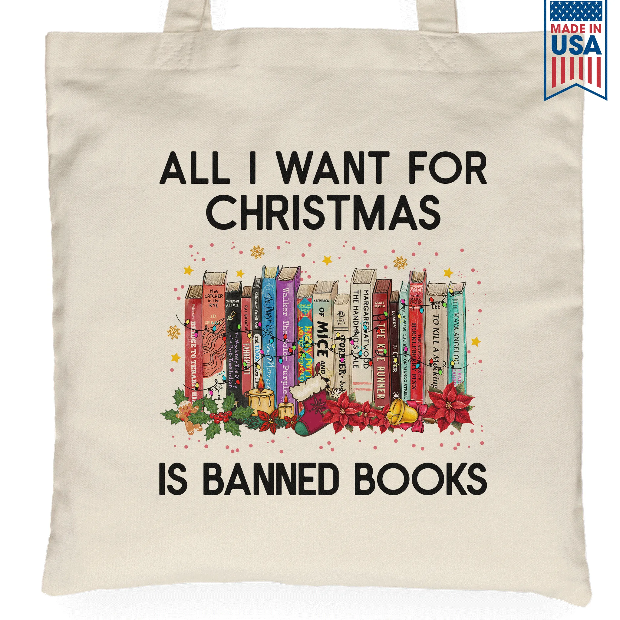 All I Want For Christmas Is Banned Books Book Lovers Gift TBW265