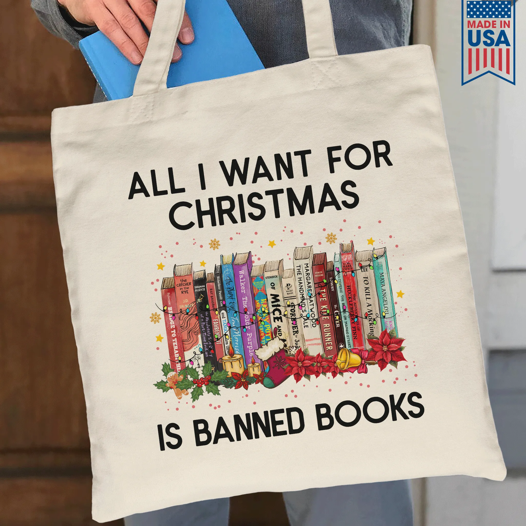 All I Want For Christmas Is Banned Books Book Lovers Gift TBW265