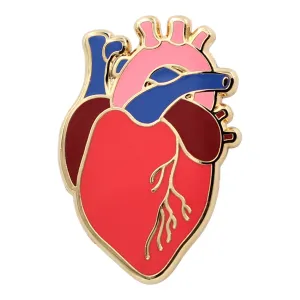 Anatomical Heart Realistic Scientific Heart Enamel Pin