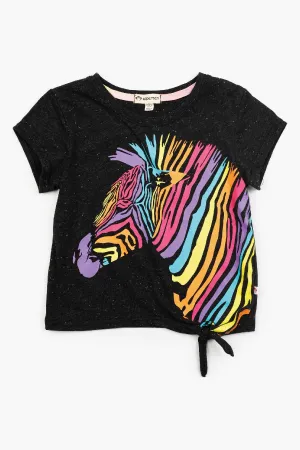 Appaman Phing Girls Shirt - Rainbow Zebra (Size 2 left)