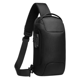 Bange BG-22085 Men Oxford Cloth Waterproof Anti-theft Crossbody Chest Bag, Size: 34 x 18 x 10cm(Black)