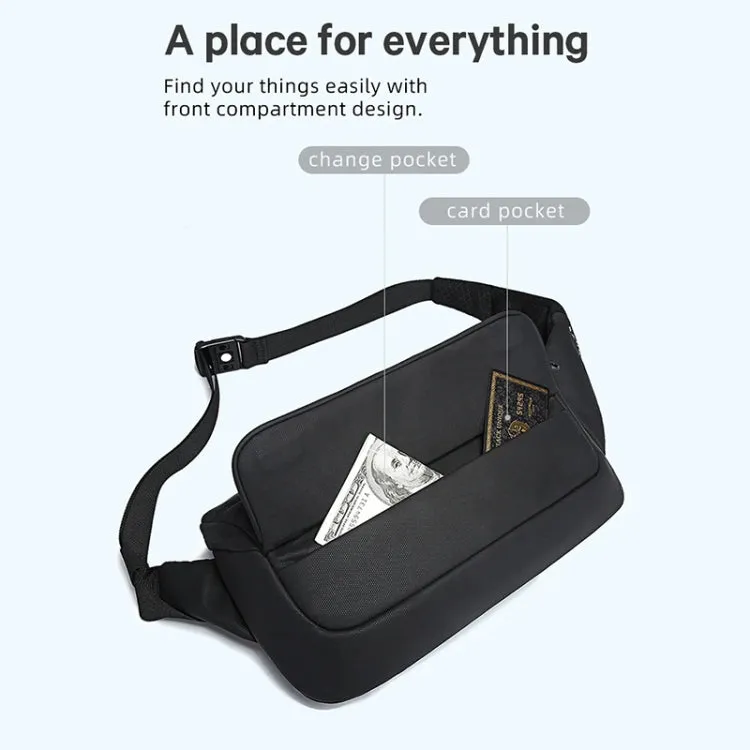 BANGE BG-77202 Men Fashion Chest Bag Waterproof Portable Storage Messenger Bag(Black)