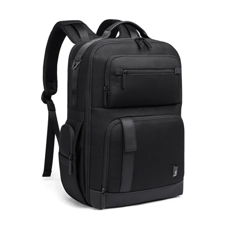 BANGE BG-G61 Men Large Capacity Business Shoulders Bag Oxford Cloth Waterproof Travel Computer Backpack(Black)