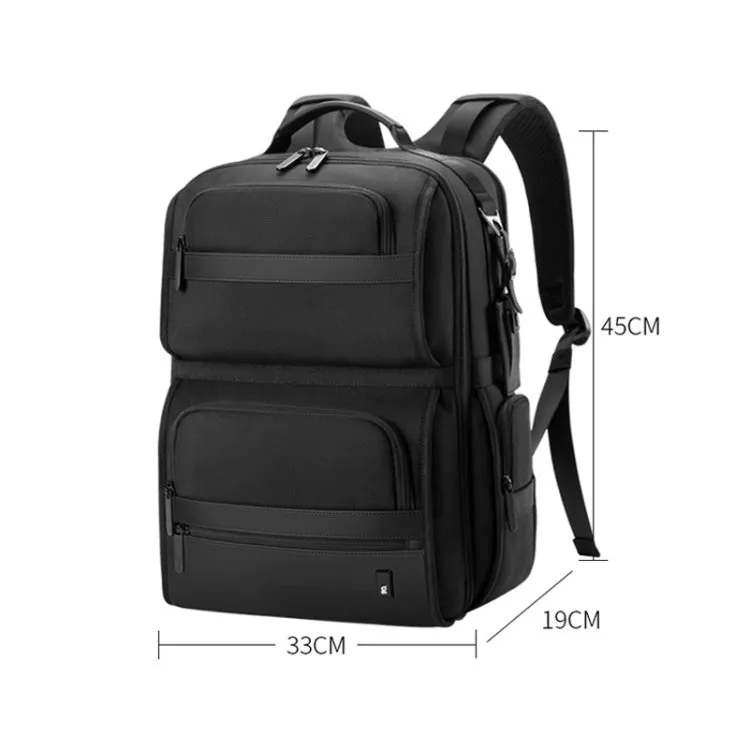 BANGE BG-G62 Casual Business Men Shoulders Bag Business Travel Computer Backpack(Black)