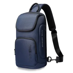 Bange Men Business Chest Bag Light Performance Crossbody Bag(Blue)