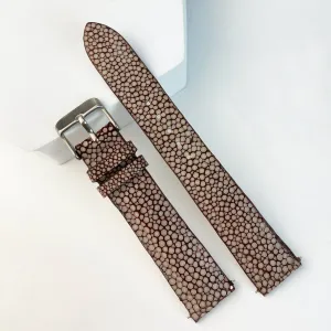 Brown Stingray Leather Watch Band For Men Replacement Wristwatch Strap | DH-61