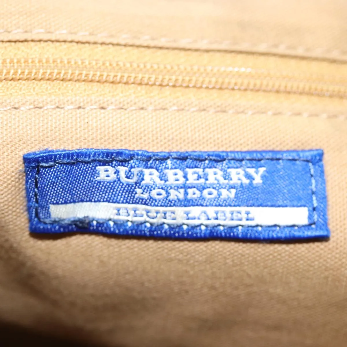 BURBERRY Blue Label Nova Check Tote Bag Nylon Brown  bs14116