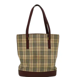 BURBERRY Nova Check Tote Bag Canvas Beige  59255