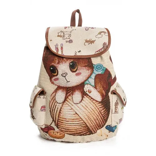 Casual Canvas School Backpack