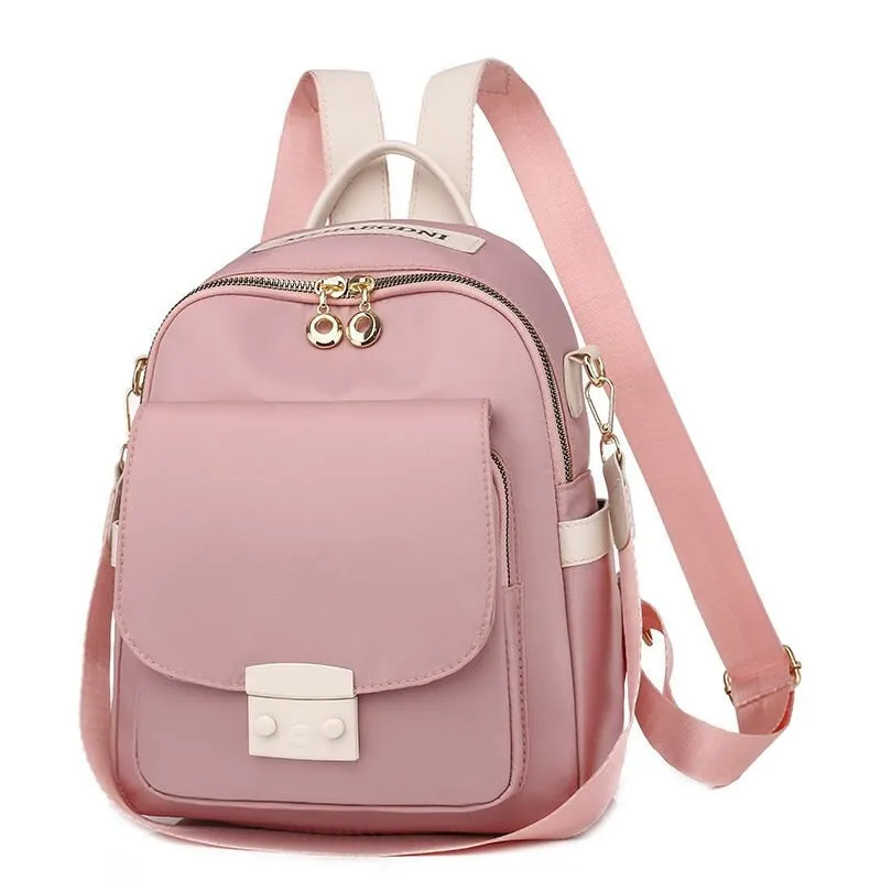 Casual Ladies Buckle Design Backpacks