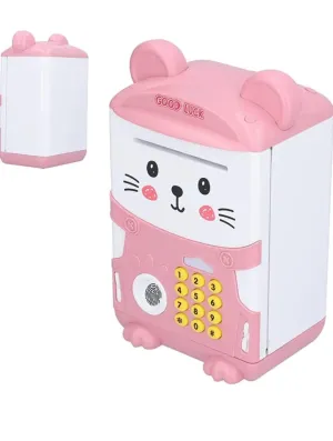 Cat money Safe - Electronic Cartoon Printed Smart Electronic Password Protected Money Bank for Kids Brand