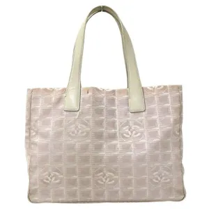 CHANEL Bag New Tote MM Women's Shoulder Nylon Pink