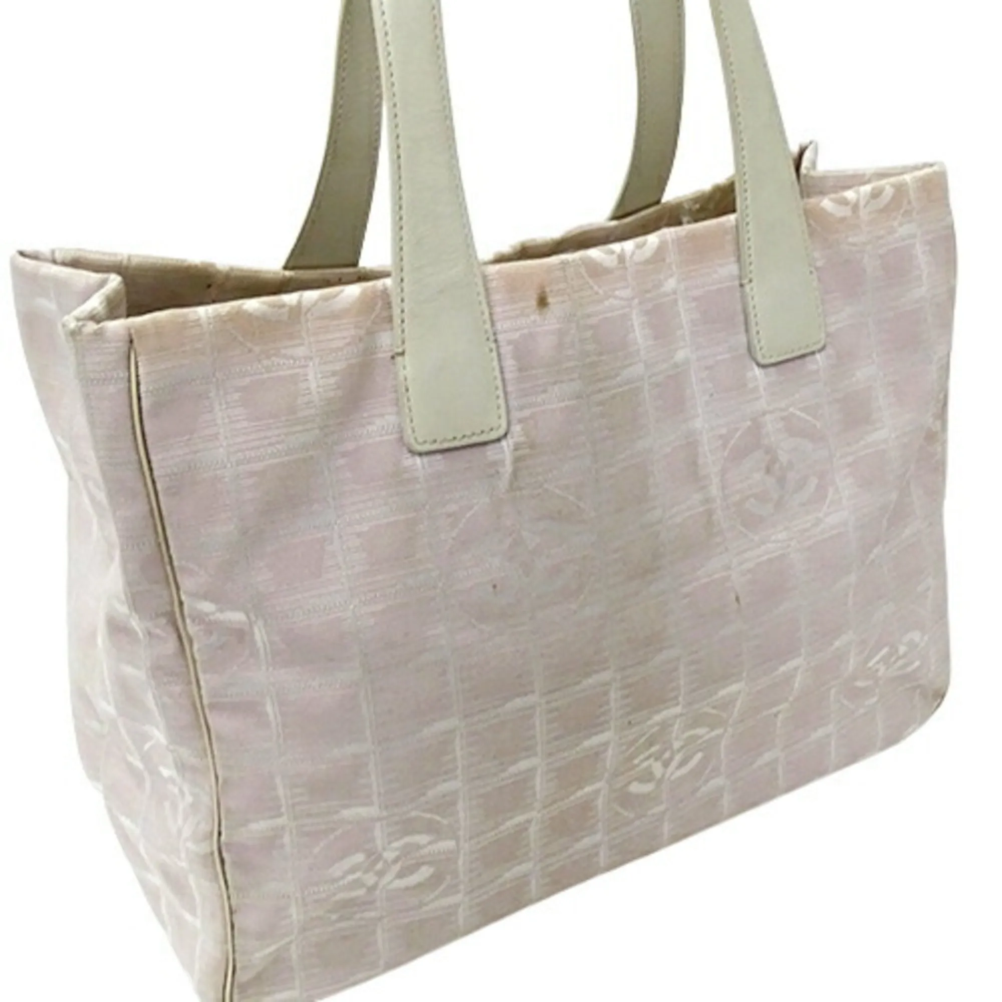 CHANEL Bag New Tote MM Women's Shoulder Nylon Pink