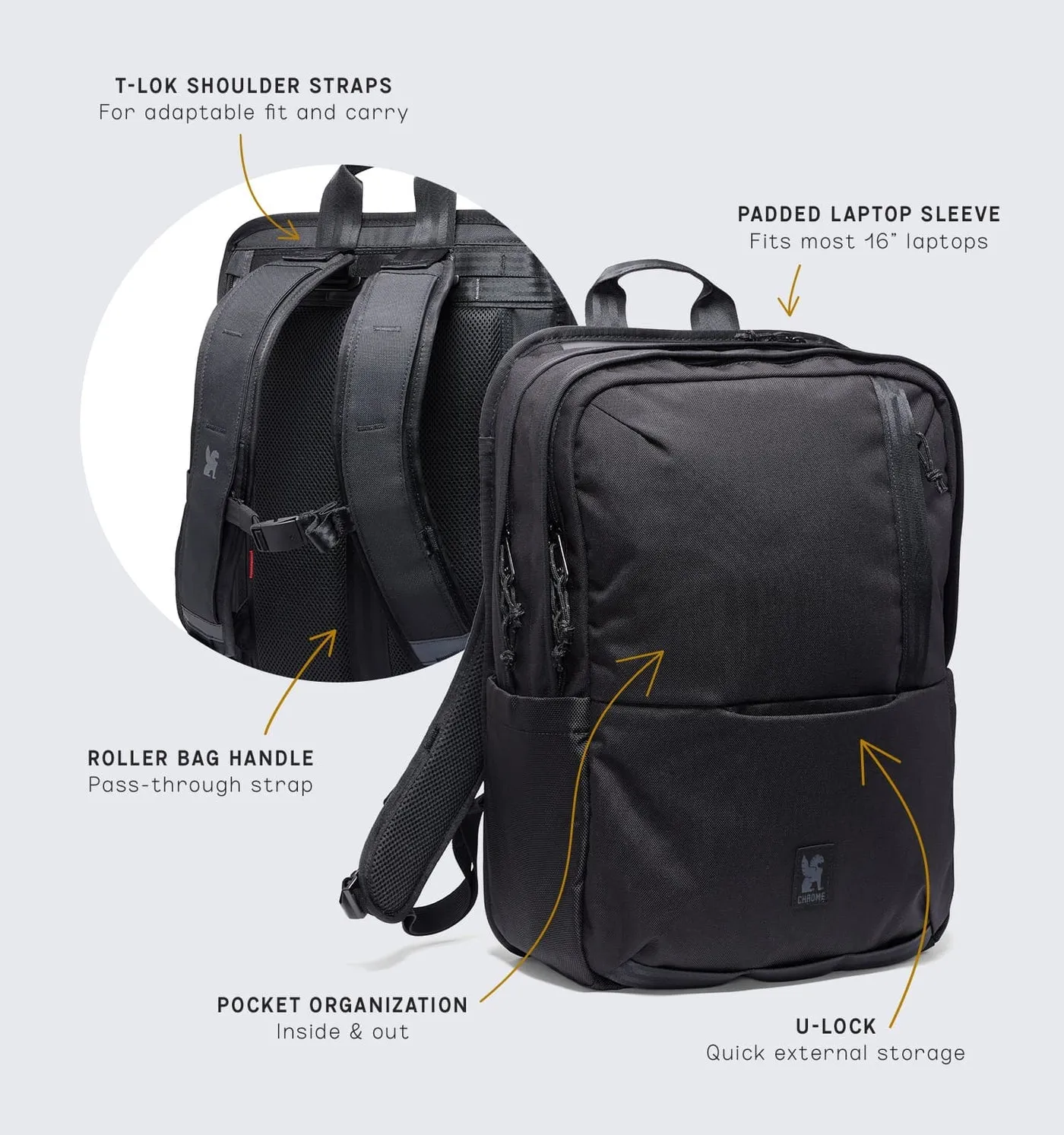 Chrome Hawes 26L Pack - Black