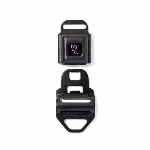 Chrome Seatbelt Buckle Md (1.5") - Black