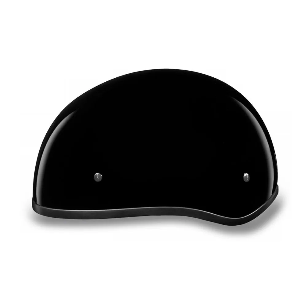 Close Out Clearance Daytona Helmets D1-ANS ‘Skull Cap' HI-Gloss Black Half Face Helmet without Visor