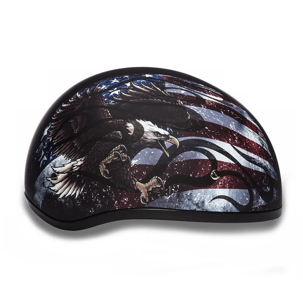 Close Out Clearance Daytona Helmets D6-USA ‘Skull Cap’ with USA Flag and Eagle Half Face Helmet