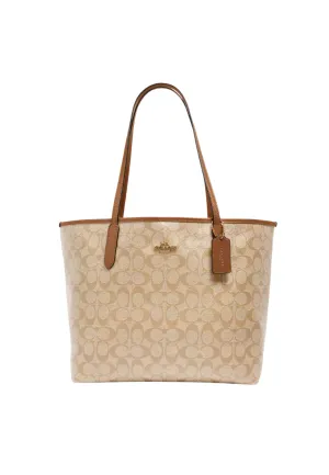 Coach City Tote Bag In Light Saddle 5696