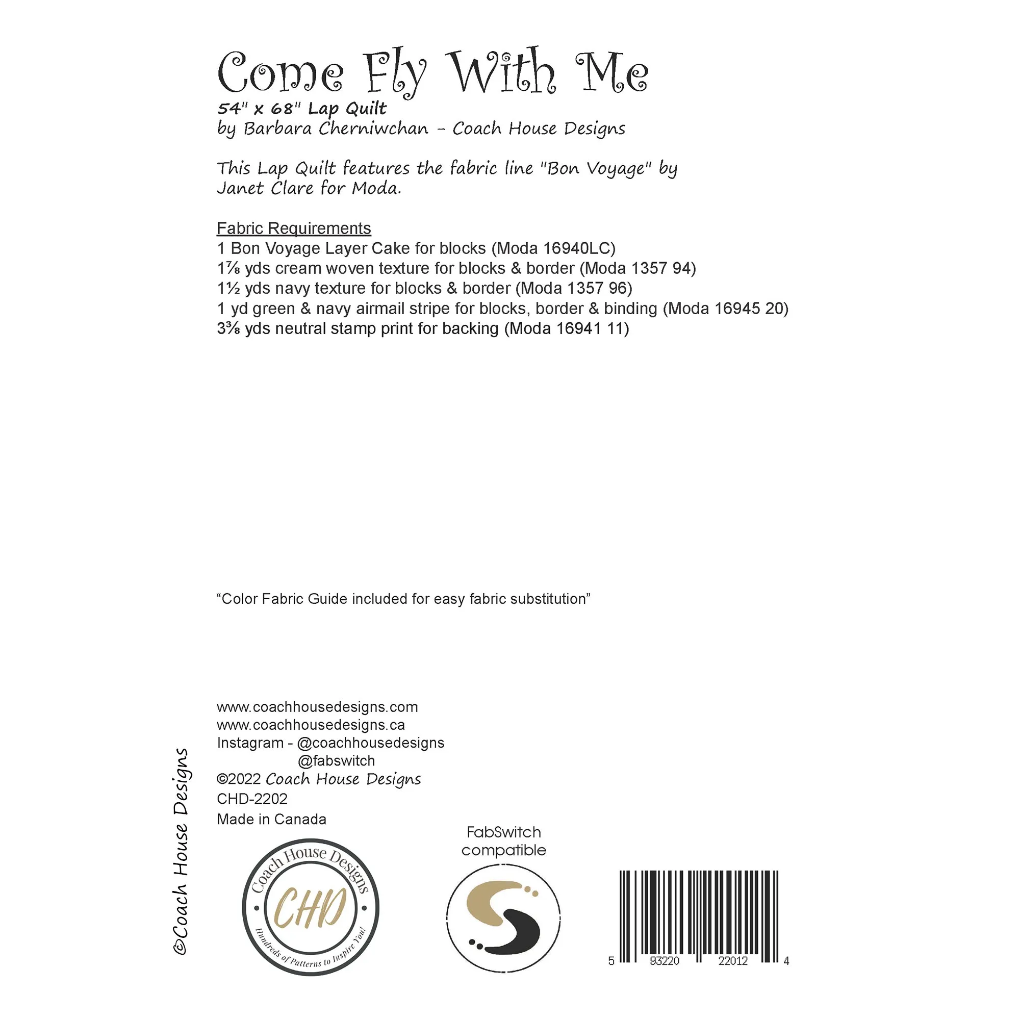 Come Fly With Me Quilt Pattern