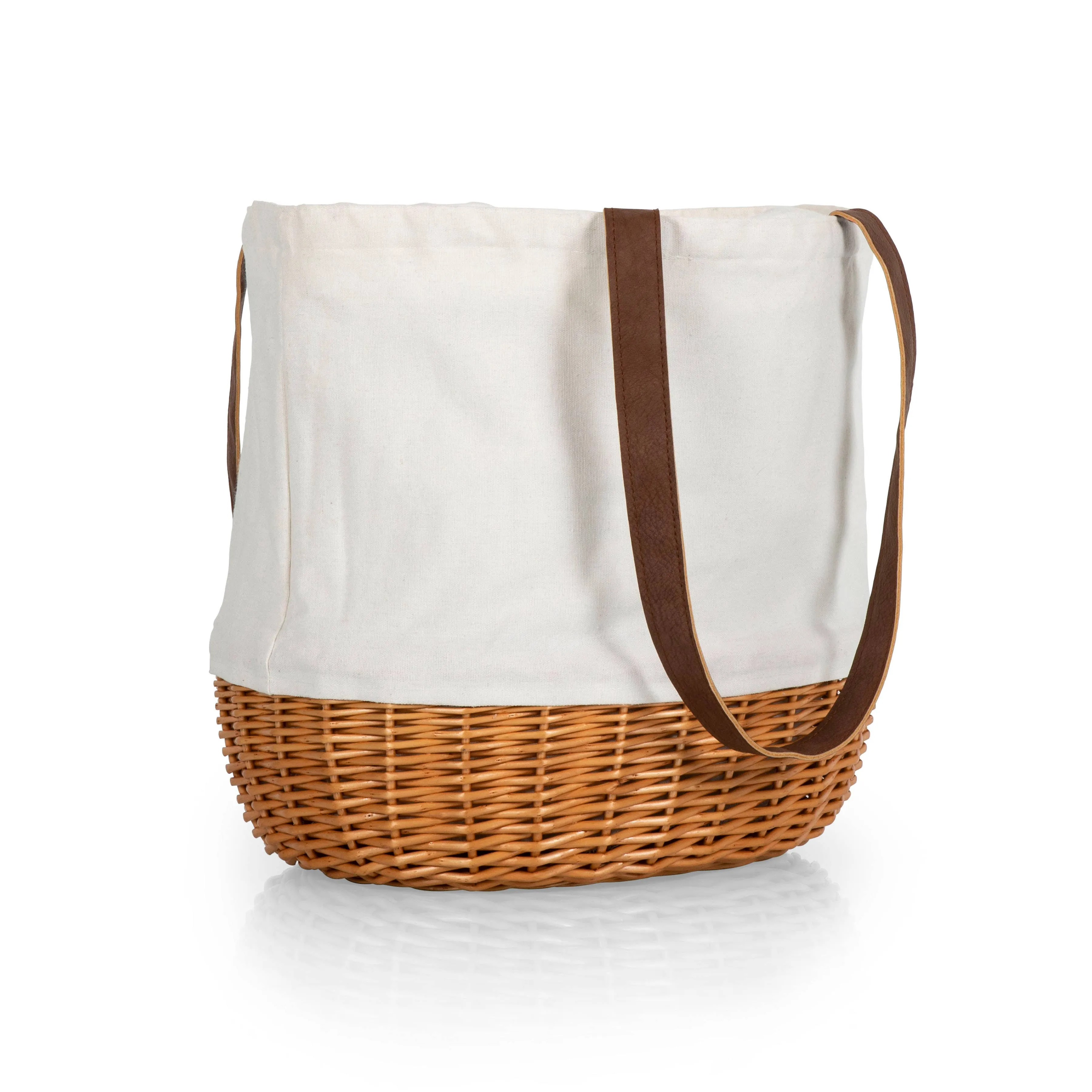 Coronado Canvas and Willow Basket Tote