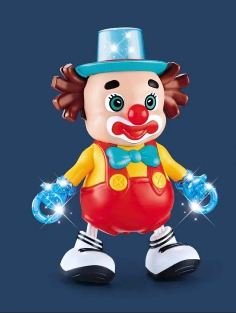 Cute Funny-Face Dancing Clown Joker Toy with Music & Flashing Lights