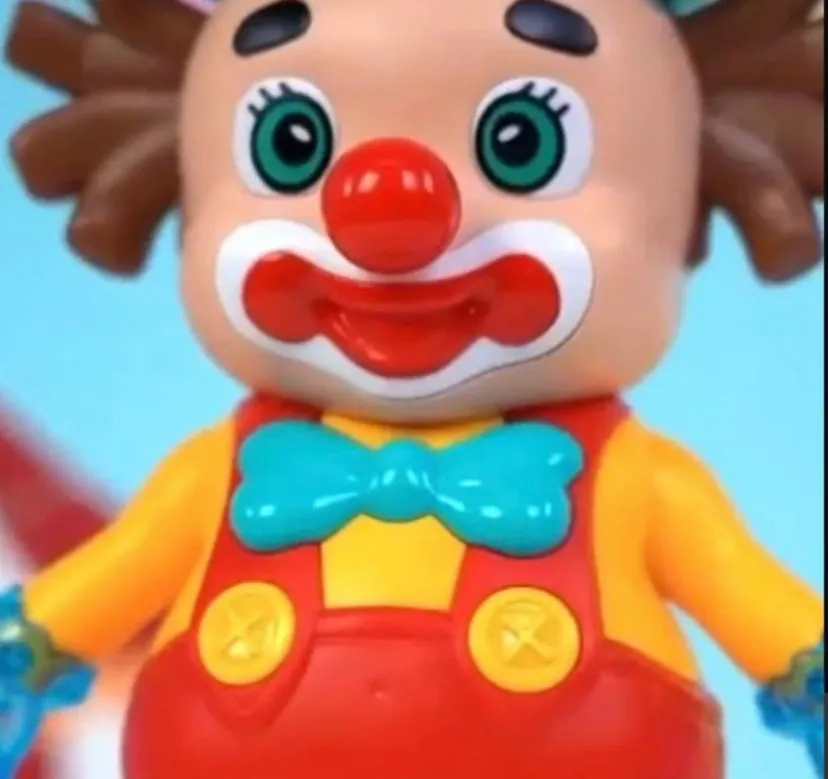 Cute Funny-Face Dancing Clown Joker Toy with Music & Flashing Lights