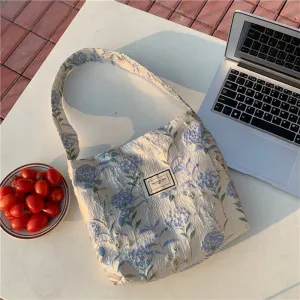 Darianrojas Women's Bag Cheap Casual Large Capacity Shoulder Bags Shopper Canvas Fashion Harajuku Zipper Flower Print Ulzzang Handbags