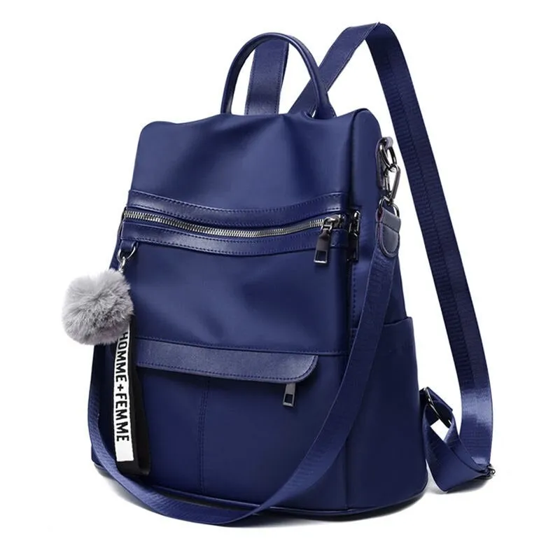 Fashionable Solid Color Backpack For Women