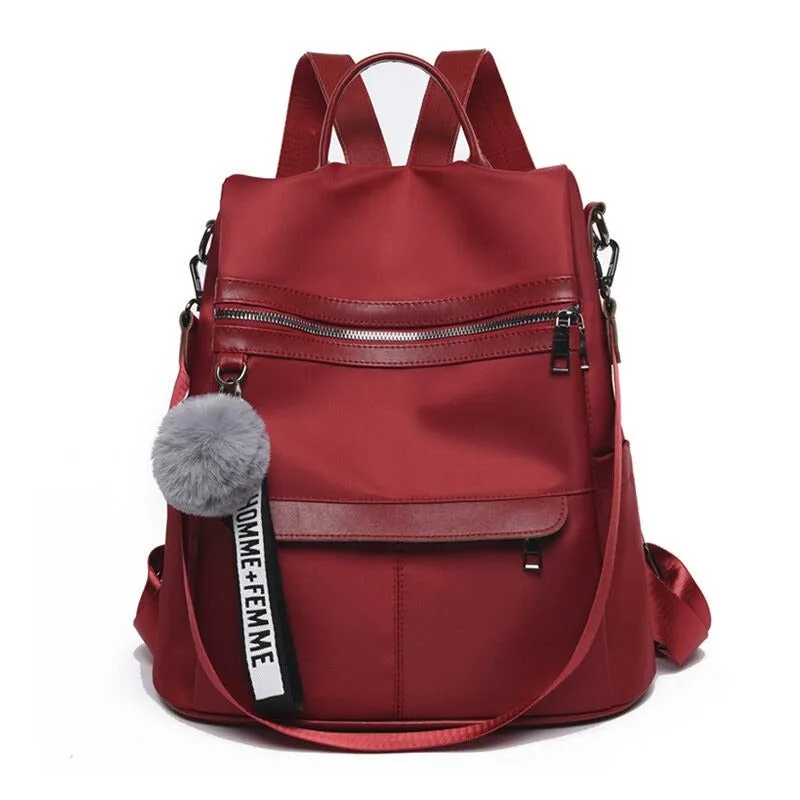 Fashionable Solid Color Backpack For Women