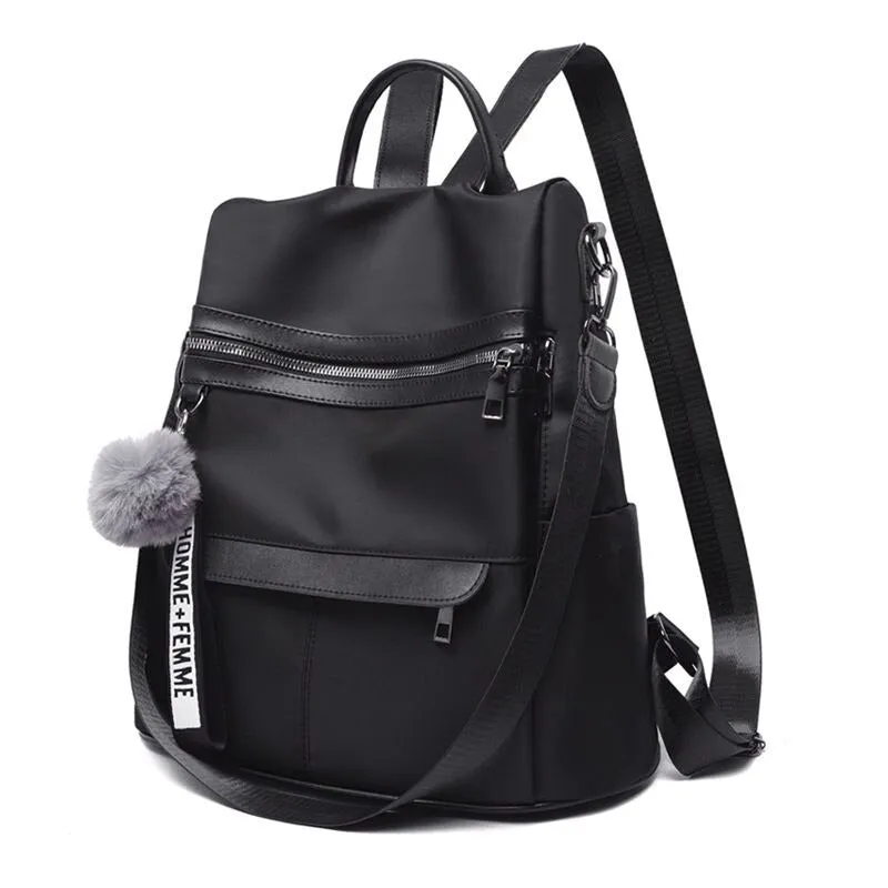 Fashionable Solid Color Backpack For Women