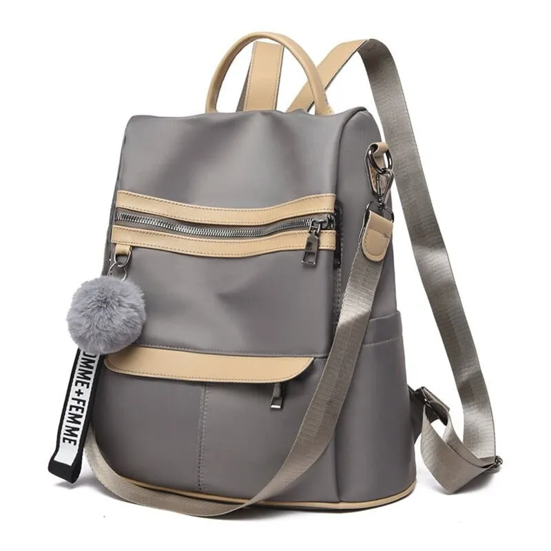 Fashionable Solid Color Backpack For Women