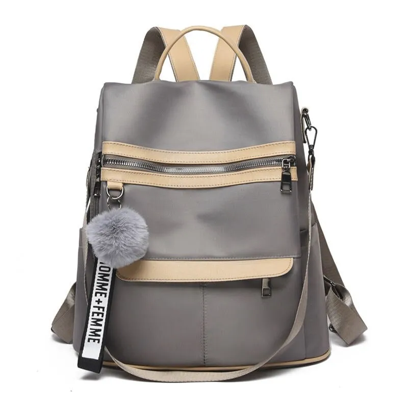 Fashionable Solid Color Backpack For Women