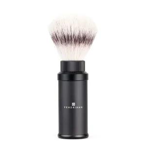 Fendrihan Black Anodized Aluminum Travel Shaving Brush, Silvertip Fibre