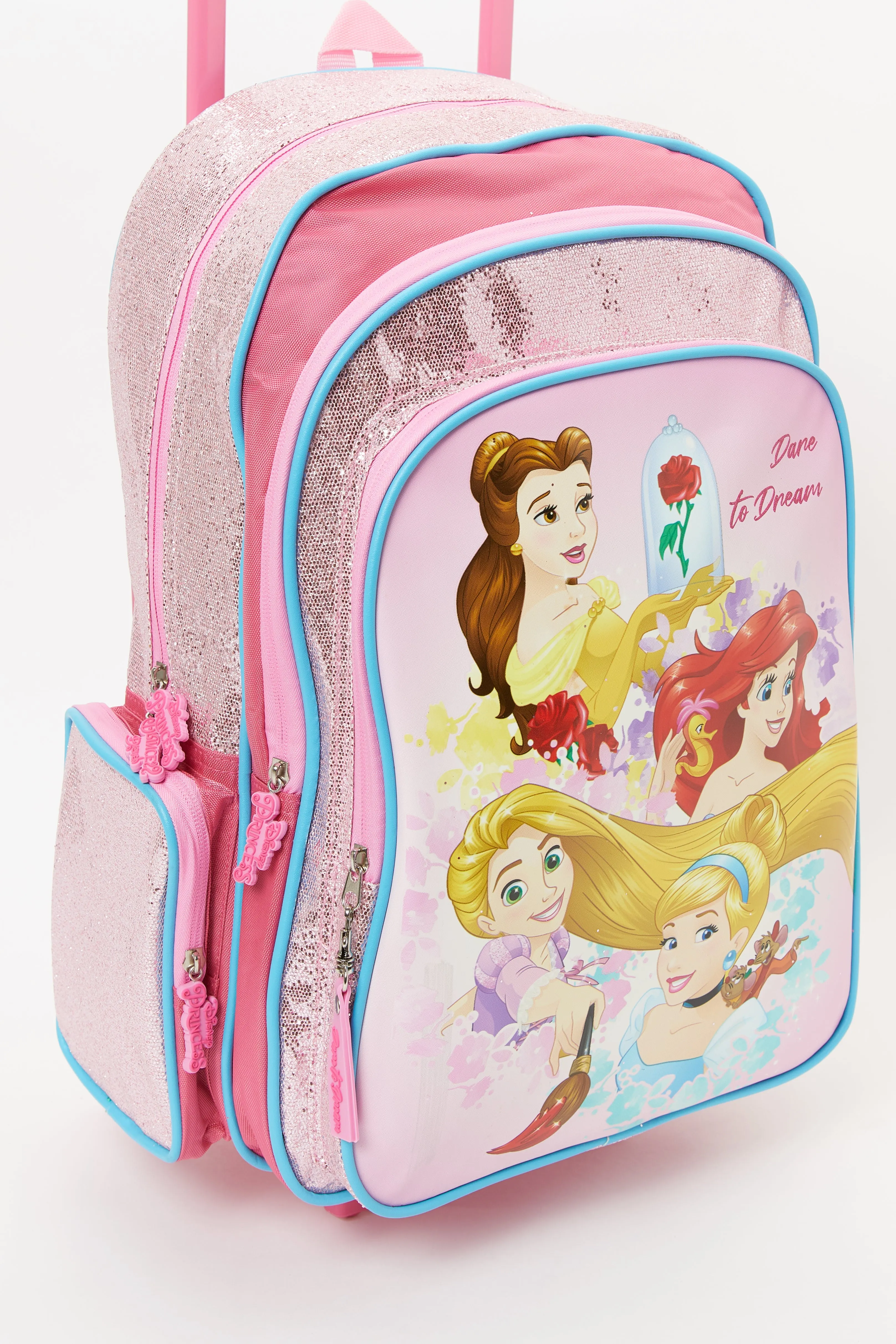 Girls Pink Disney Princess Dare To Dream 18" Trolley Bag