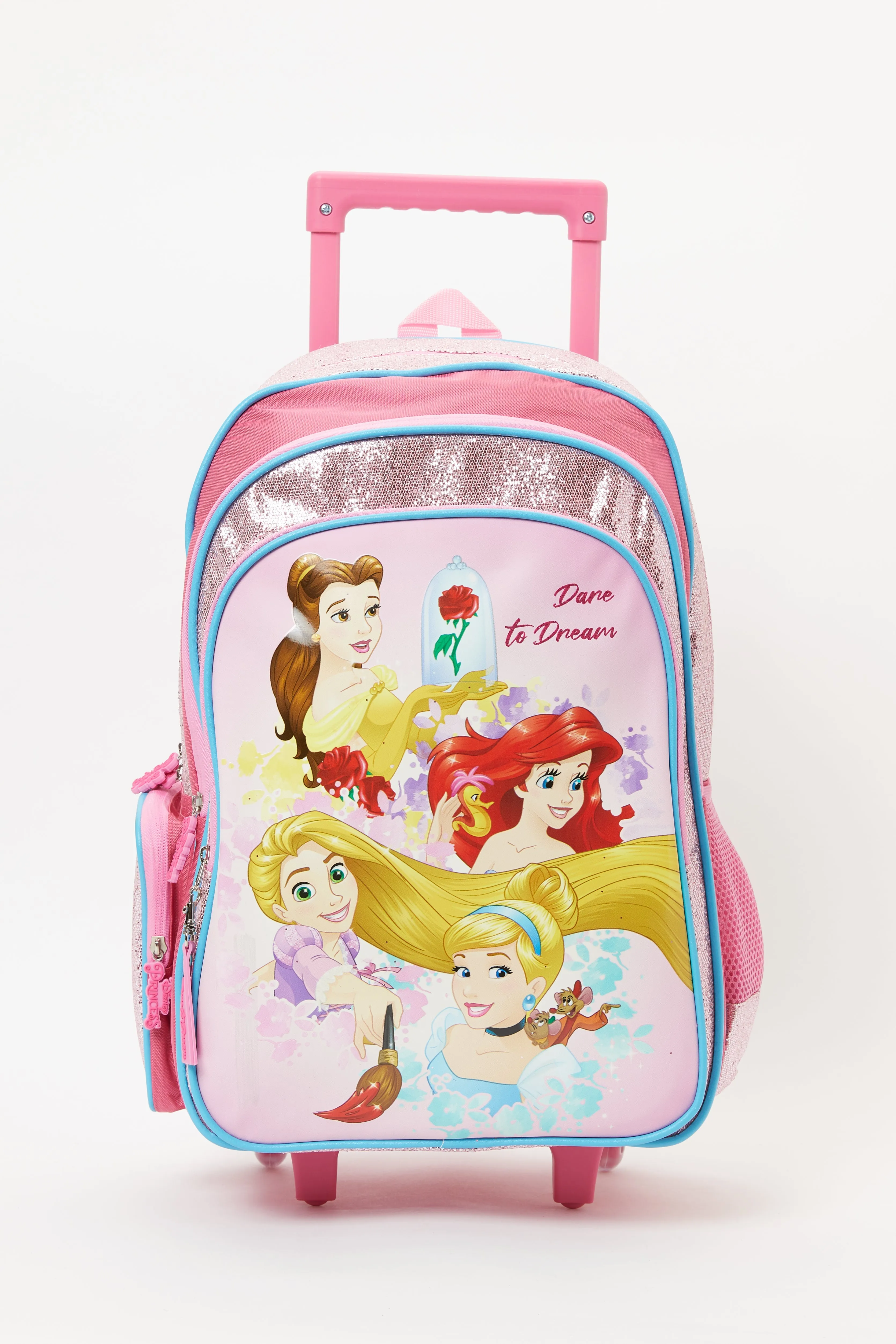 Girls Pink Disney Princess Dare To Dream 18" Trolley Bag