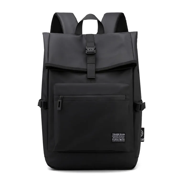 HAOSHUAI 810 Men Simple Leisure Travel Bag Computer Backpack(Black)