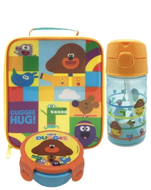 Hey Duggee The Squirrel Club Characters Lunch Bag, Drinks Bottle and Snack Pot Set