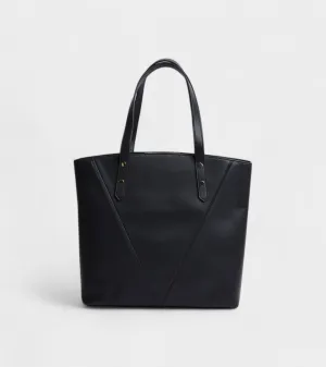 Honor Vegan Bio-Based Bamboo Leather Tote Bag in black