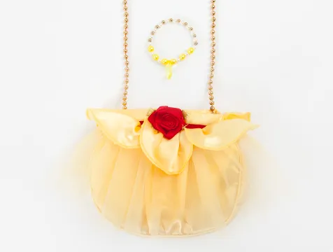 IKALI Girls Deluxe Dress Princess Belle Beauty and Beast Costume