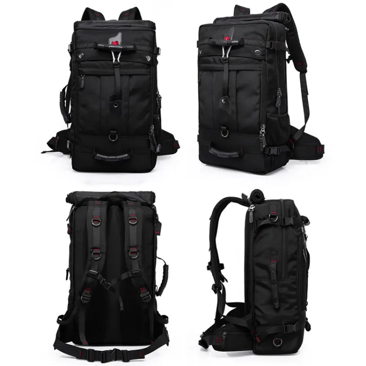 KAKA kaka2070 Oversized Version Men Oxford Cloth Waterproof Backpack Mountain Bag, Capacity: 50L(Black)