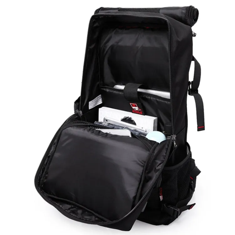 KAKA kaka2070 Oversized Version Men Oxford Cloth Waterproof Backpack Mountain Bag, Capacity: 50L(Black)