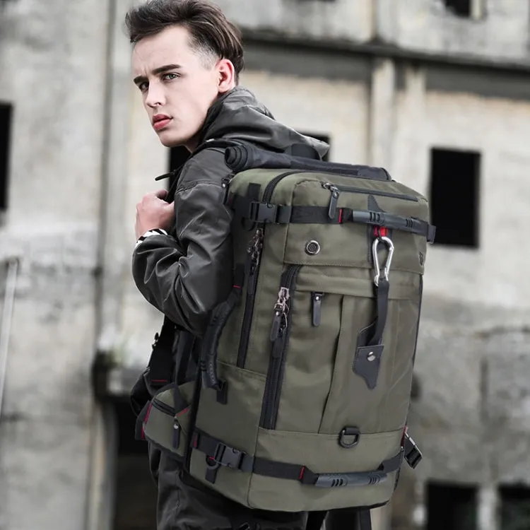 KAKA kaka2070 Oversized Version Men Oxford Cloth Waterproof Backpack Mountain Bag, Capacity: 50L(Black)