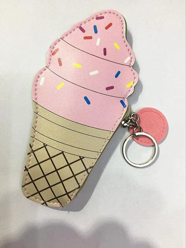 Korean Creative Ice Cream Mini Purse – Kids’ Coin & Keychain Bag