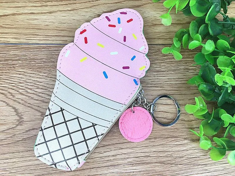 Korean Creative Ice Cream Mini Purse – Kids’ Coin & Keychain Bag