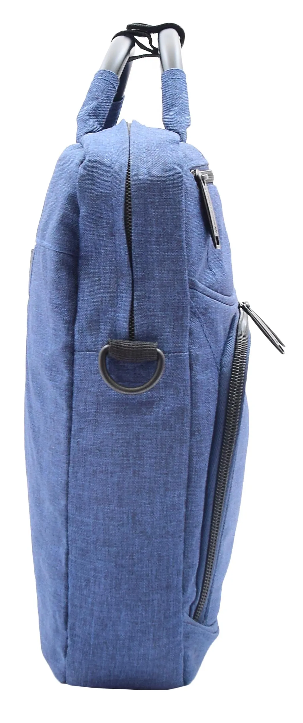 Laptop Bag Casual Briefcase Satchel Soft Polyester Jean Blue