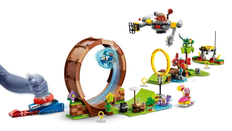 LEGO- Sonic's Green Hill Zone Loop Challenge