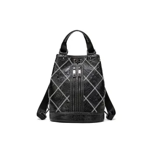 LuxePatch Exotic Leather Laptop Travel Backpack